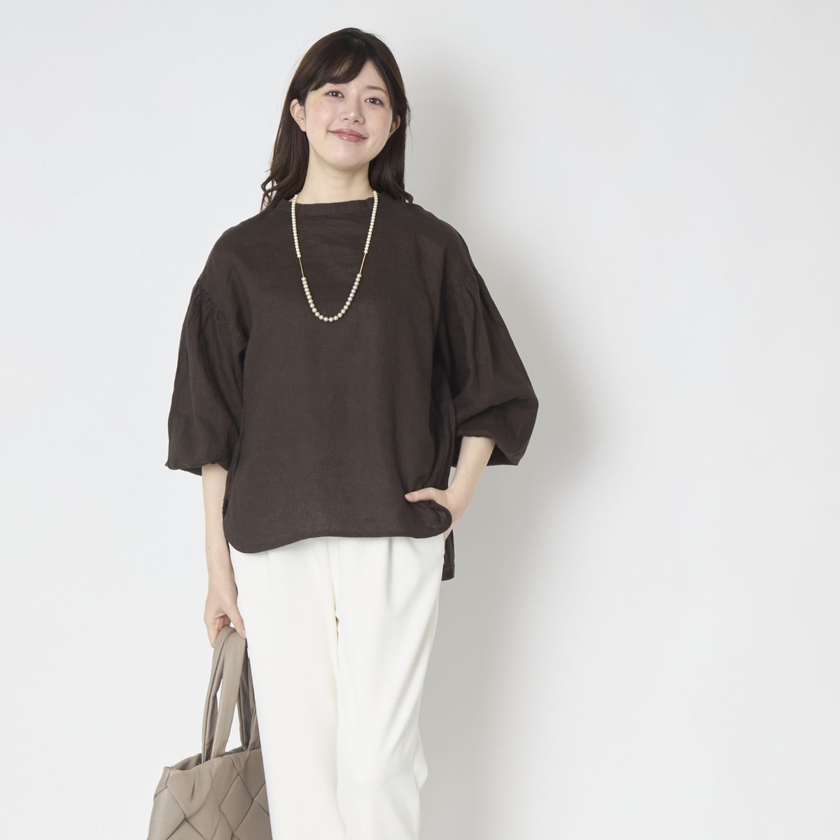 TUTIE./リネンボリュームスリーブブラウス